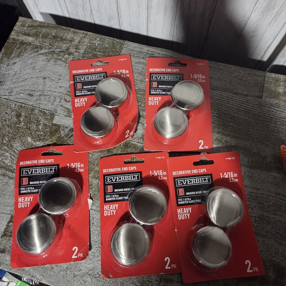 Everbilt 1-5/16" End Cap 490-137, 5 Packs 10 Units